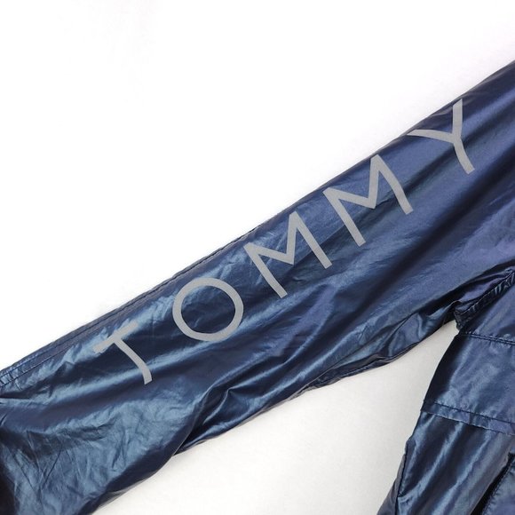 Tommy Jeans Windbreaker Hoodie Jacket Womens Medium Pocket Half Zip Oversized - Picture 8 of 16